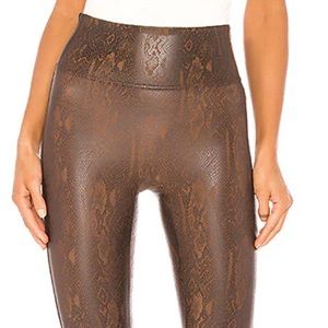 Spanx faux leather snakeskin leggings - worn once